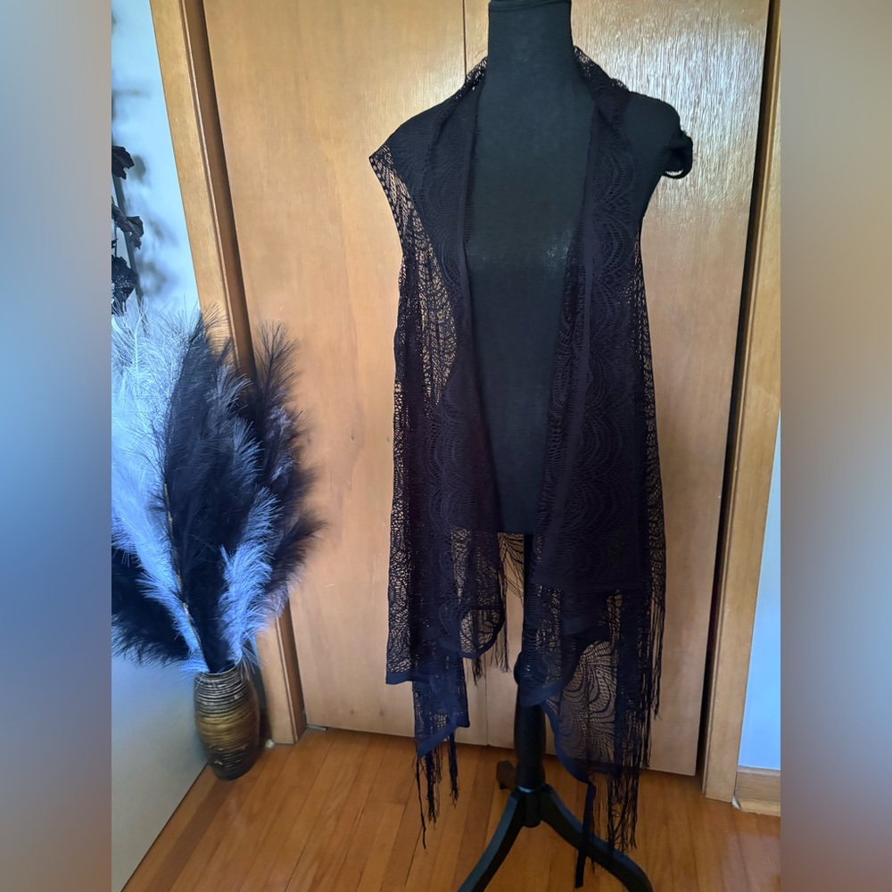 Express Charcoal Lace Blouse